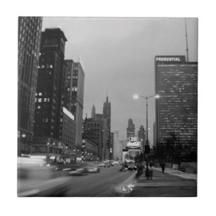Chicago Michigan Avenue bij 6 maart 1967 Tegeltje