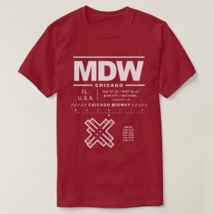 Chicago Midway International Airport MDW T-shirt