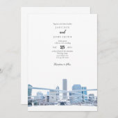 Chicago Millenium Park Wedding Invitation Kaart (Voorkant / Achterkant)