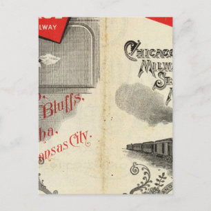 Chicago Millwaukee en St Paul Railway Briefkaart