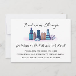 Chicago Minimalist Bachelorette uitnodiging