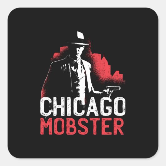 Chicago Mobster Vierkante Sticker (Voorkant)