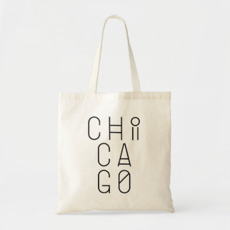 Chicago Modern Geometric Typografie Tote Bag