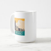 Chicago | Moderne skyline Koffiemok (Voorkant links)
