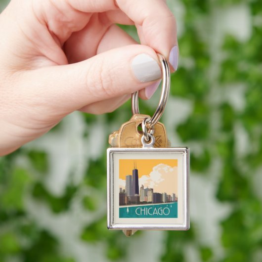 Chicago | Moderne skyline Sleutelhanger (Hand)