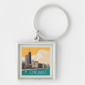 Chicago | Moderne skyline Sleutelhanger (Voorkant)