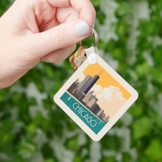 Chicago | Moderne skyline Sleutelhanger (Hand)