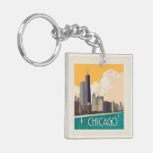 Chicago | Moderne skyline Sleutelhanger (Voorkant Links)