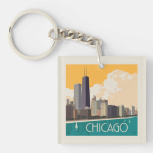 Chicago   Moderne skyline Sleutelhanger
