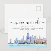 Chicago Moving Announcement Briefkaart (Voorkant / Achterkant)
