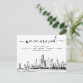 Chicago Moving Announcement Briefkaart (Staand voorkant)