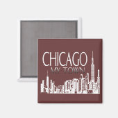 Chicago My Town Magneet (Voorkant / Achterkant)