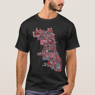 Chicago nabuurschapskaart t-shirt