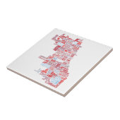 Chicago nabuurschapskaart tegeltje (Zijkant)