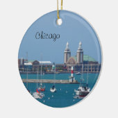 Chicago Navy Pier Keramisch Ornament (Links)