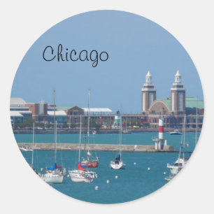 Chicago Navy Pier Ronde Sticker