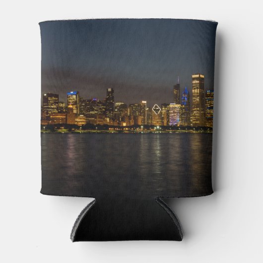 Chicago Night Cityscape Blikjeskoeler (Voorkant)