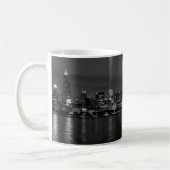 Chicago Night Cityscape Grayscale café Mug (Gauche)