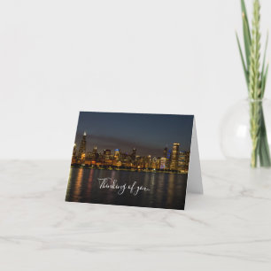Chicago Night Cityscape Penser De Votre Carte