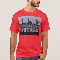 Chicago Night licht letters op in Red Dusk The Wi