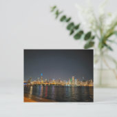 Chicago Night Skyline briefkaart (Staand voorkant)