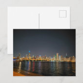 Chicago Night Skyline briefkaart (Voorkant / Achterkant)