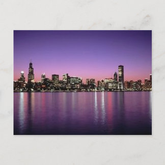 Chicago Nitetime Skyline Briefkaart