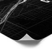 Chicago Noir Kaart Print Muurkunst Poster Cadeau I (Hoek)