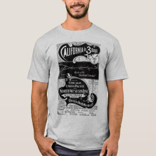 Chicago Northwestern 1898 Chicago naar Californië T-shirt