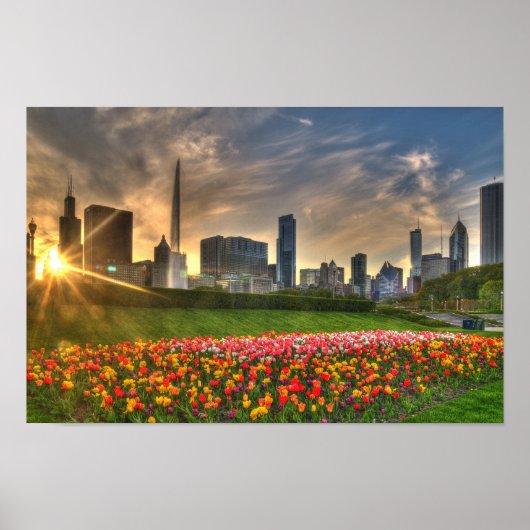 Chicago op canvas poster (Voorkant)