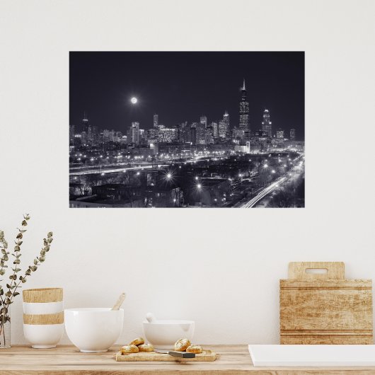 Chicago op nacht poster (Keuken)