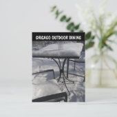 CHICAGO OUTDEURWINTER DINING BRIEFKAARTEN (Staand voorkant)
