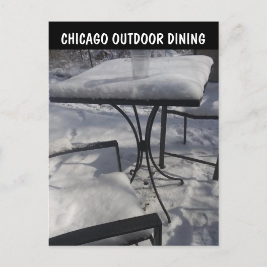 CHICAGO OUTDEURWINTER DINING BRIEFKAARTEN (Voorkant)