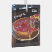 Chicago Pie Deep Dish Glas Ornament (Voorkant Rechts)