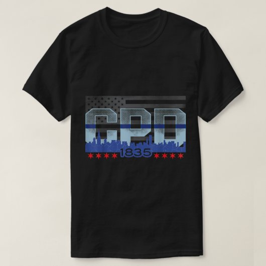 Chicago Police Officer  CPD T-shirt (Design voorkant)