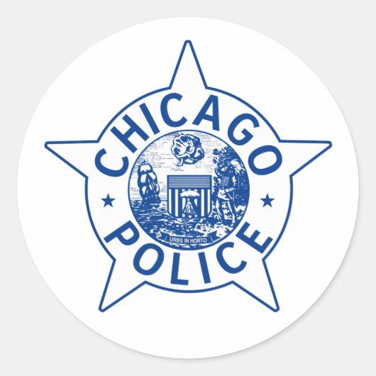 Chicago Police () Ronde Sticker (Voorkant)