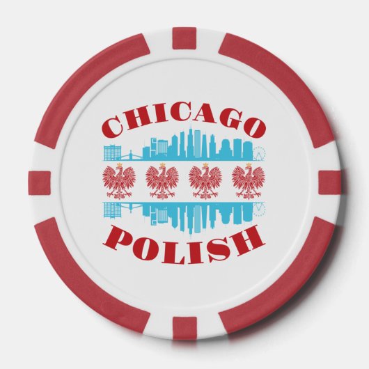 Chicago Poolse erfgoedPride Poker Chips (Voorkant)