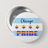 Chicago Pride Ronde Button 7,6 Cm (Voorkant /achterkant)