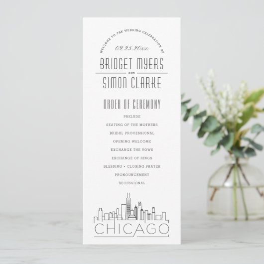 Chicago | Programme Moderne de Mariage Déco (Debout devant)