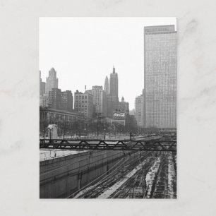 Chicago Rail Yards Michigan Avenue 1960 Foto Briefkaart