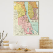  Chicago Railroad Map (1897) Poster (Keuken)