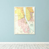 Chicago Railway Terminal Map Canvas Afdruk (Insitu (Houten vloer))