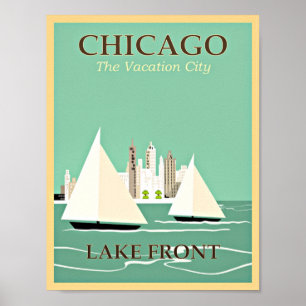  Chicago-reisposter, Lake Front Poster