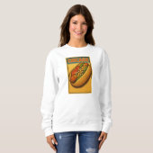 Chicago Retro Hot Dog Sweatshirt (Voorkant volledig)