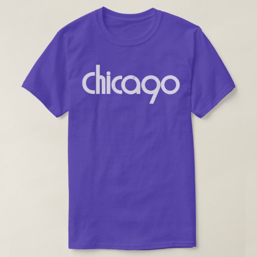 Chicago Retro Style Typografie Design T-shirt (Design voorkant)
