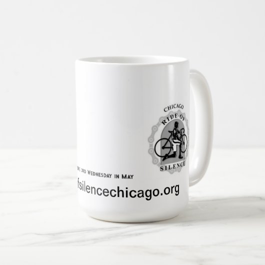Chicago Ride of Silence Mug (Devant droit)