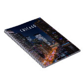 Chicago River at Night Spiral Photo Carnet (Côté Droit)