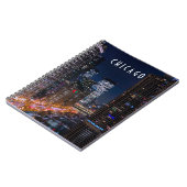 Chicago River at Night Spiral Photo Carnet (Côté gauche)