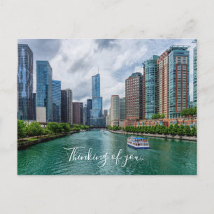 Chicago River en Trump Tower denken aan jou Briefkaart
