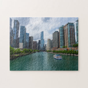 Chicago River en Trump Tower Legpuzzel